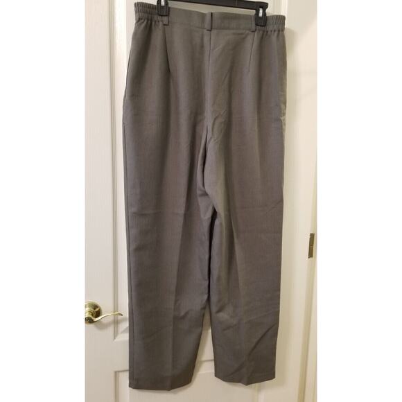 Ship n Shore Women's Herringbone Dress Career Pants Sz 16 Elas Waist Pleat Frnt - Picture 4 of 8